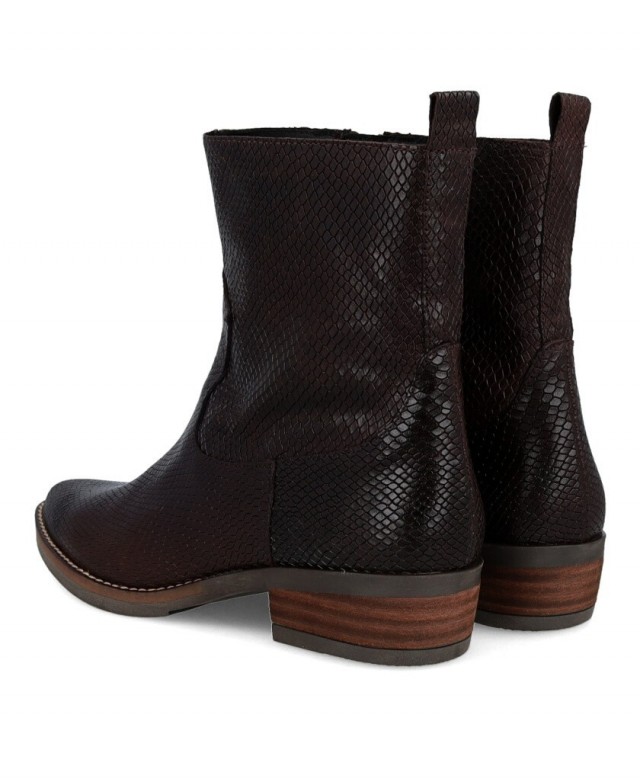 Tambi Denis snakeskin-effect cowboy ankle boots