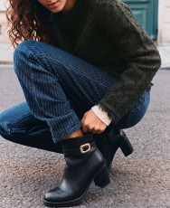 Porronet Tatiana 4881 leather heeled ankle boots