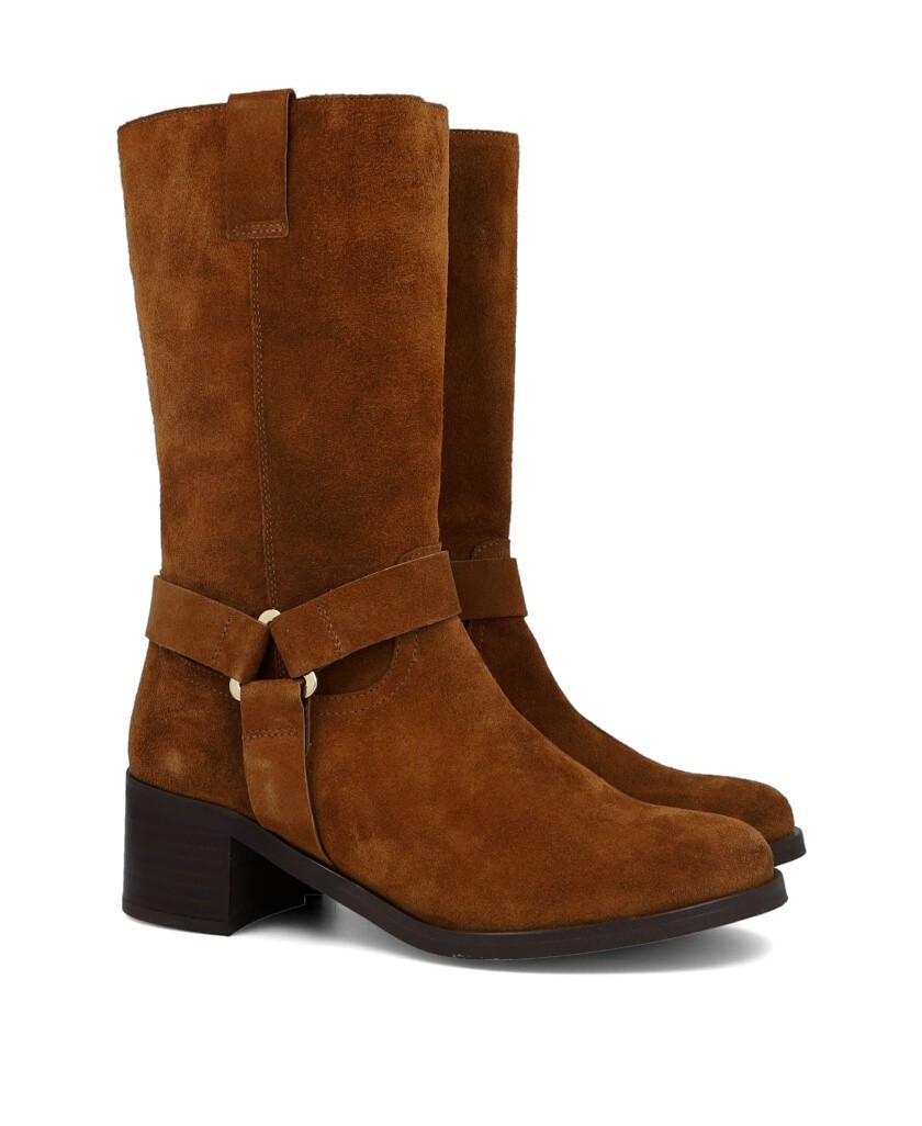 Botas biker de piel de serraje Catchalot Kroc 1026