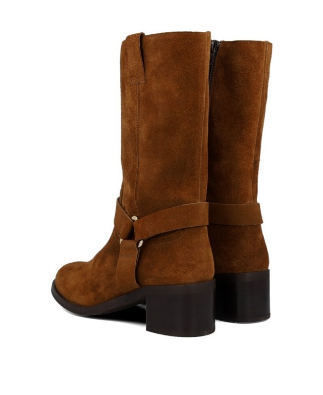 Botas biker de piel de serraje Catchalot Kroc 1026