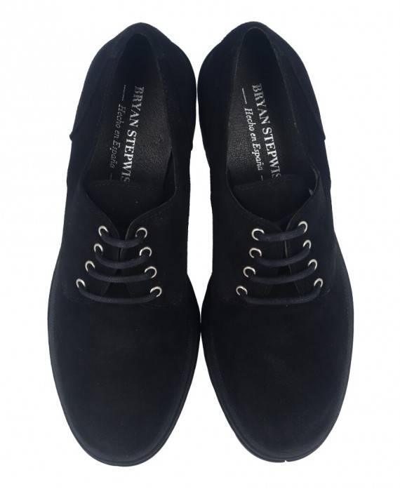 Zapatos para mujer en color negro Caracteristicas con cordones tacon 7 cm zapato de estilo casual suela de goma termoplastica e