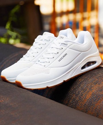 Deportivos Skechers Uno Stand On Air Blancas 52458 Deportivos Skechers Uno Stand On Air Blancas 52458