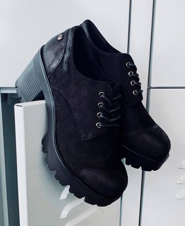 Heeled shoes Mustang 58639 black Heeled shoes Mustang 58639 black