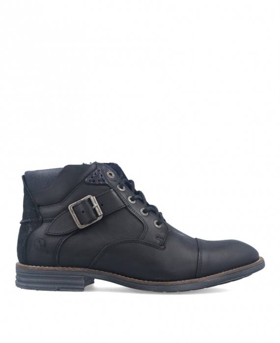 Botas para hombre en color negro Caracteristicas con cordones tacon 3 cm zapato de estilo casual suela de goma exterior piel e 