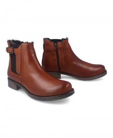 Flat leather booty Traveris IB1859 Flat leather booty Traveris IB1859