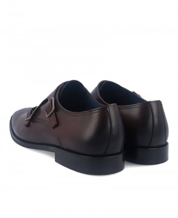 Hobbs men's brown double buckle shoes MA067203-14609 Hobbs men's brown double buckle shoes MA067203-14609