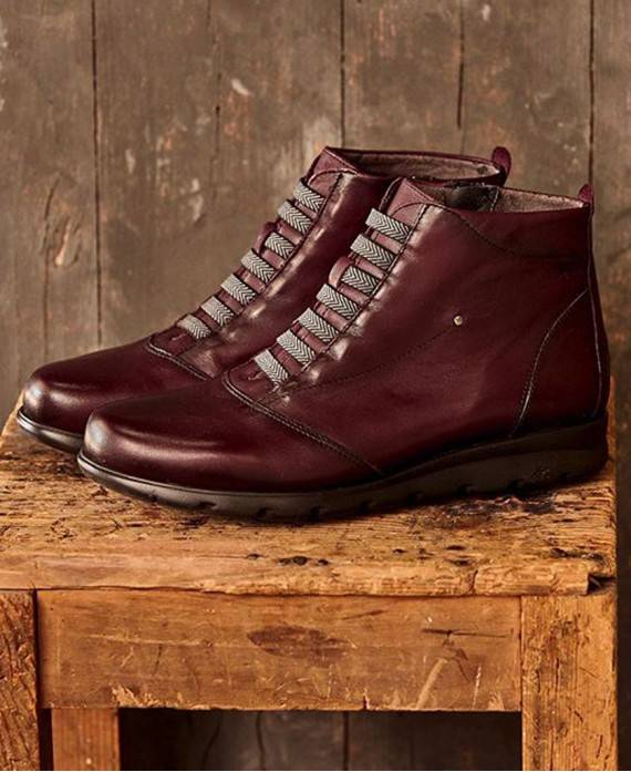Burgundy ankle boots Fluchos Susan F0356