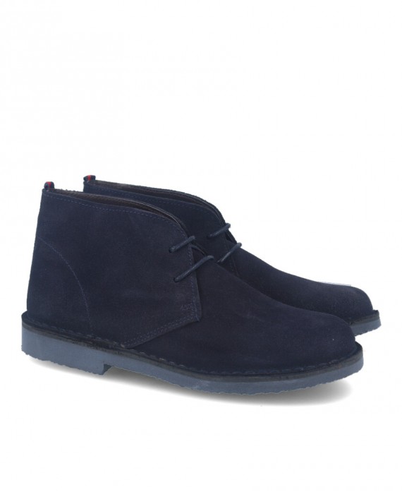 Cachalot Safari Blue suede ankle boots