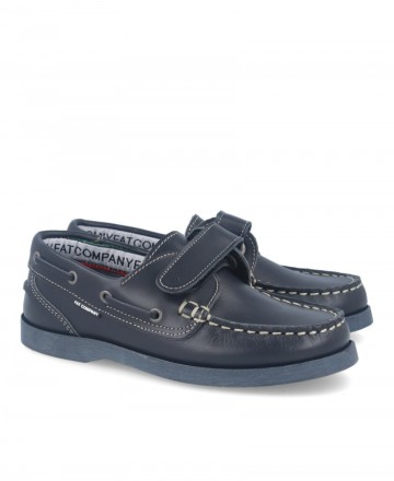 Boat shoe with Velcro closure Fat 212 Blue
