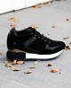 Sneakers with internal wedge for women in black Gioseppo Havelange 60833 Sneakers with internal wedge for women in black Gioseppo Havelange 60833