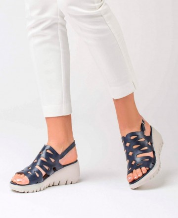 Wonders strap sandal D-9003 blue Wonders strap sandal D-9003 blue