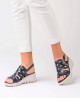 Wonders strap sandal D-9003 blue Wonders strap sandal D-9003 blue