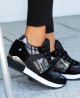 Sneakers with internal wedge and black snake print Gioseppo Rapla 60450 Sneakers with internal wedge and black snake print Gioseppo Rapla 60450