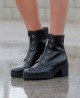 Black ankle boot with front zip Wonders H-3923 Black ankle boot with front zip Wonders H-3923