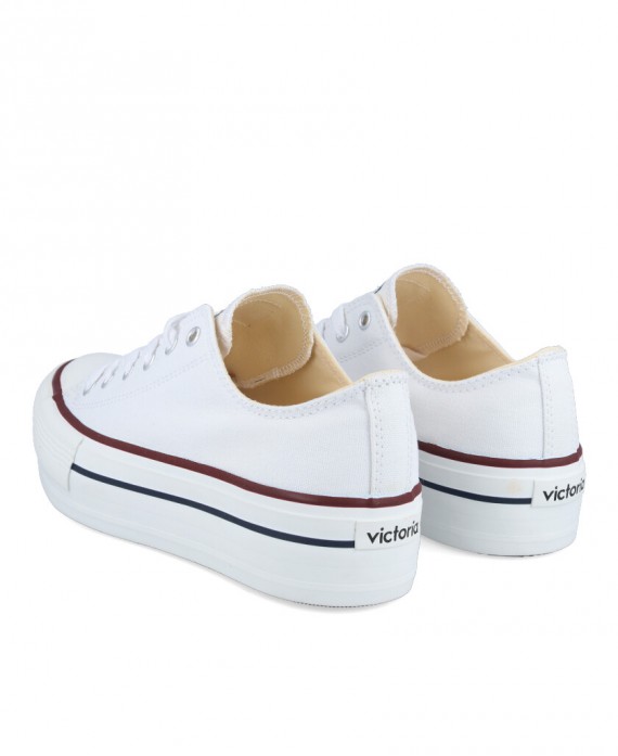 Sneakers para mujer en color blanco Caracteristicas con cordones altura de piso 4 cm zapato de estilo casual suela de goma exte