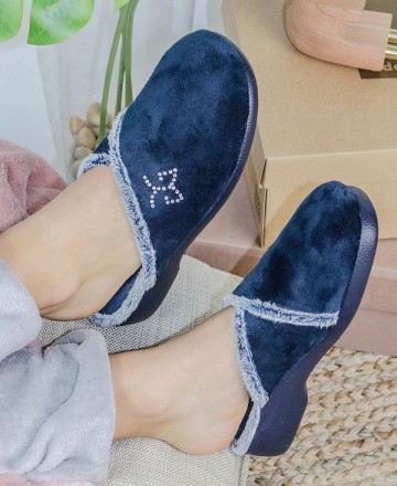 Garzon 3305.247 Navy Blue Comfortable Slippers Garzon 3305.247 Navy Blue Comfortable Slippers