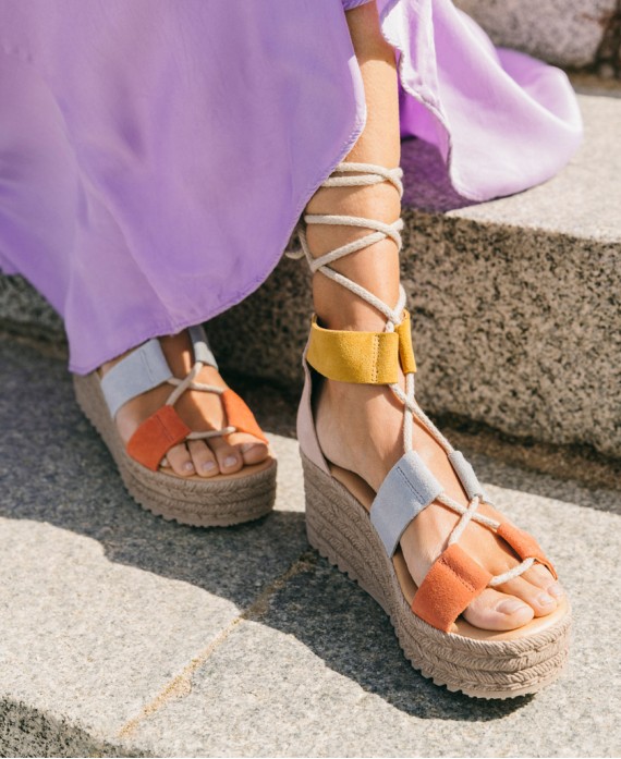 summer colored wedge