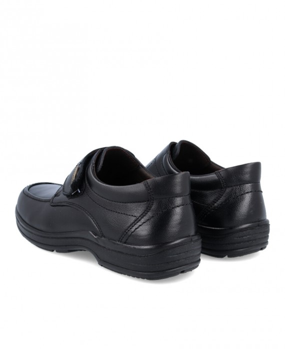 Luisetti 20412ST Velcro Comfort Shoe Black Leather