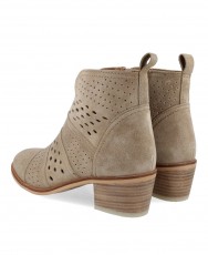 Alpe Nelly 2237 die cut ankle boot for women in taupe