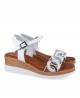 White sandals with wedge Porronet 2851