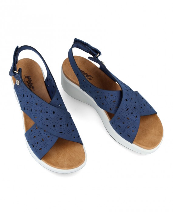 women navy blue sandals