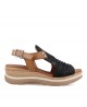 Leather sandals with wedge Paula Urban 2-17