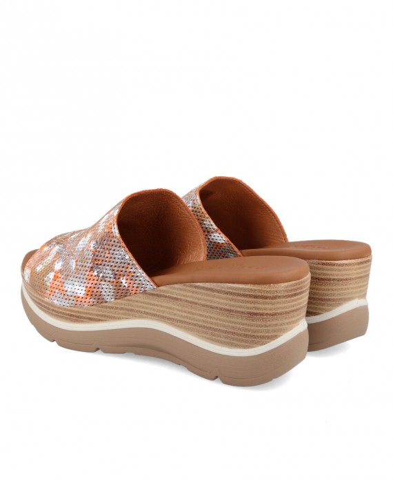 Zapatos tipo zueco para mujer en color serpiente Caracteristicas banda cuna 6 cm zapato de estilo casual suela de goma termopla