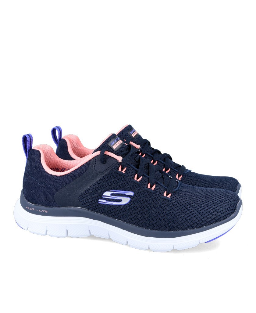 Zapatos de deporte de para mujer en color azul marino Caracteristicas con cordones altura de piso 3 cm piso de goma termoplasti