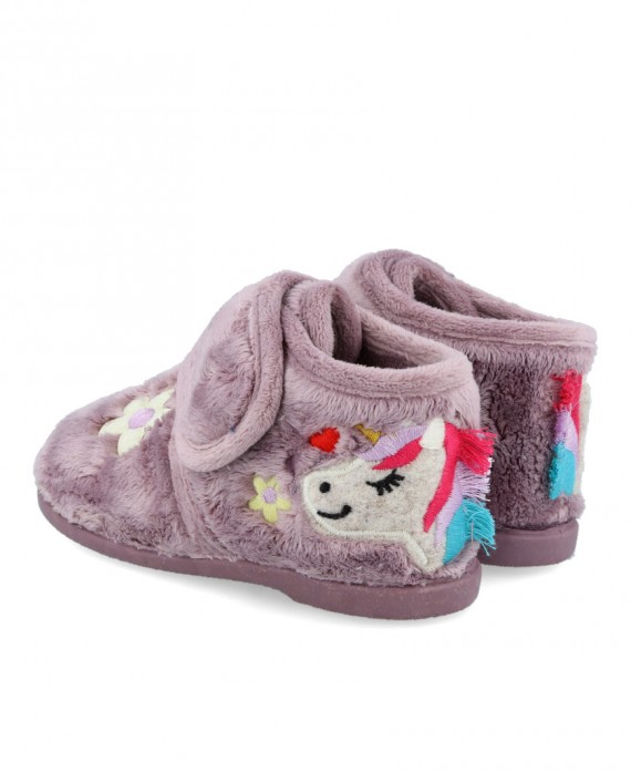 kids lilac house slippers