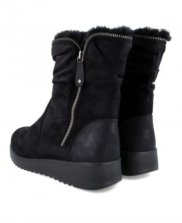 Black boots with fur lining Amarpies AJH22418