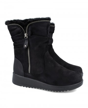 Black boots with fur lining Amarpies AJH22418