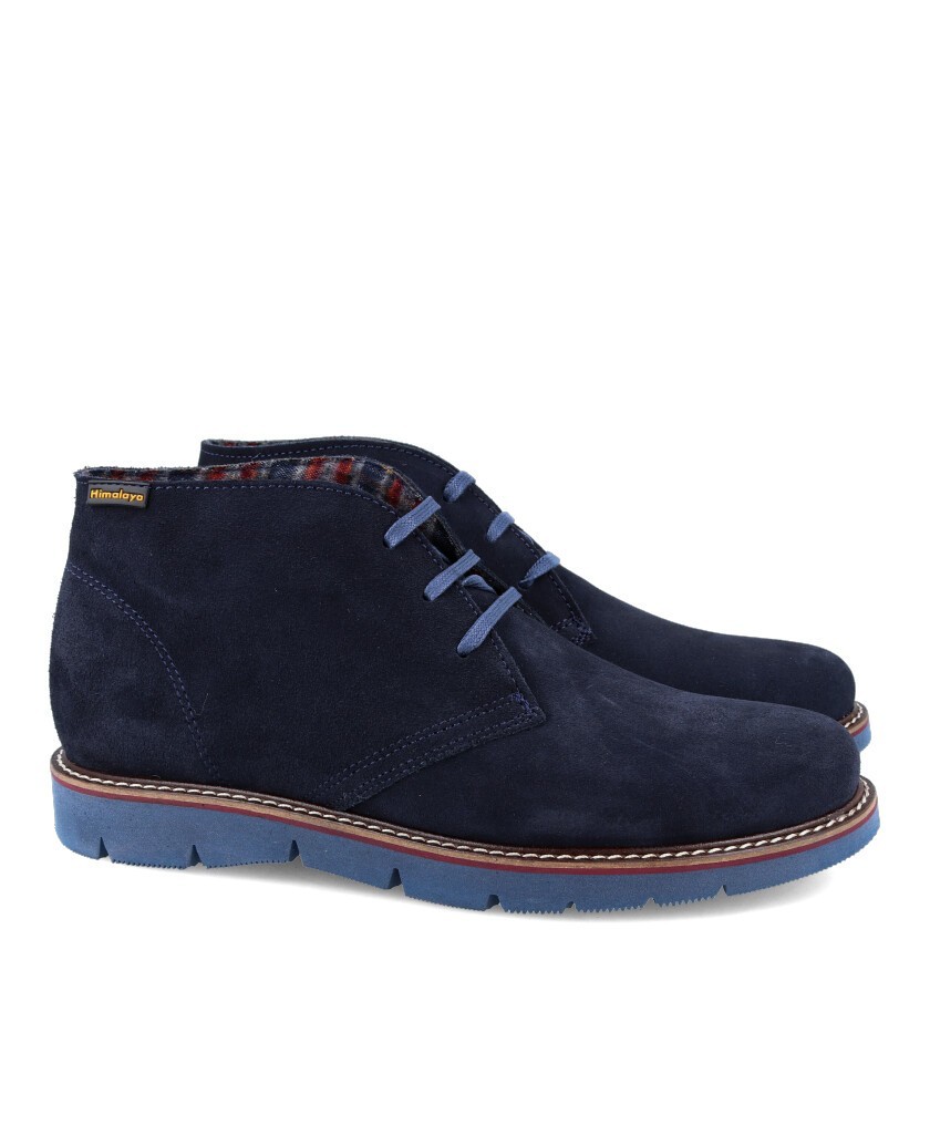 Botas para hombre en color azul marino Caracteristicas con cordones altura de piso 2 cm zapato de estilo casual suela de goma t