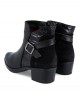 Paula Urban Oldy Cayman Black 13-1269 Leather ankle boot