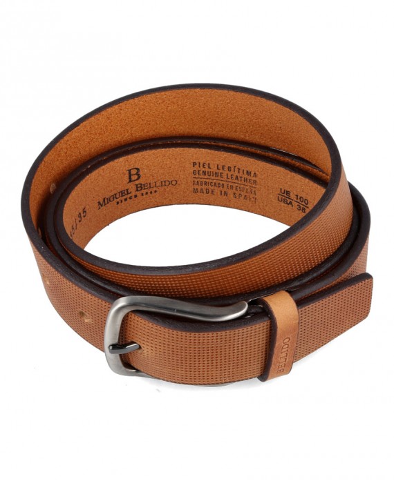 Bellido 335 Engraved leather belt