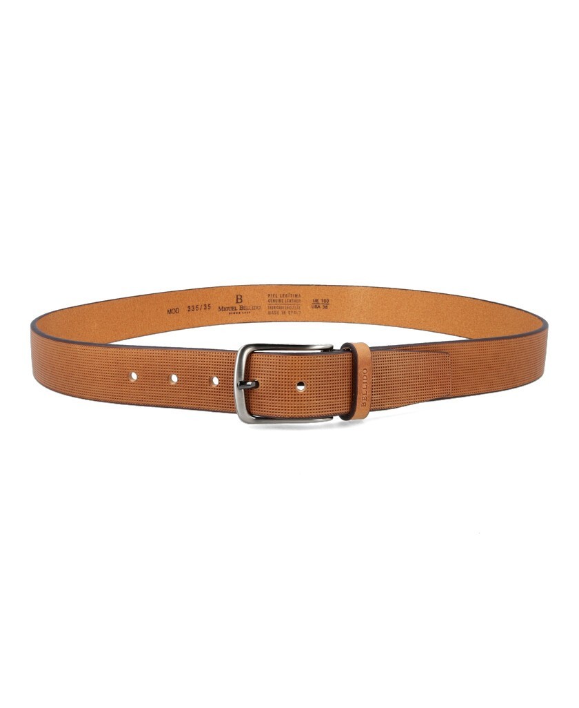 Bellido 335 Engraved leather belt