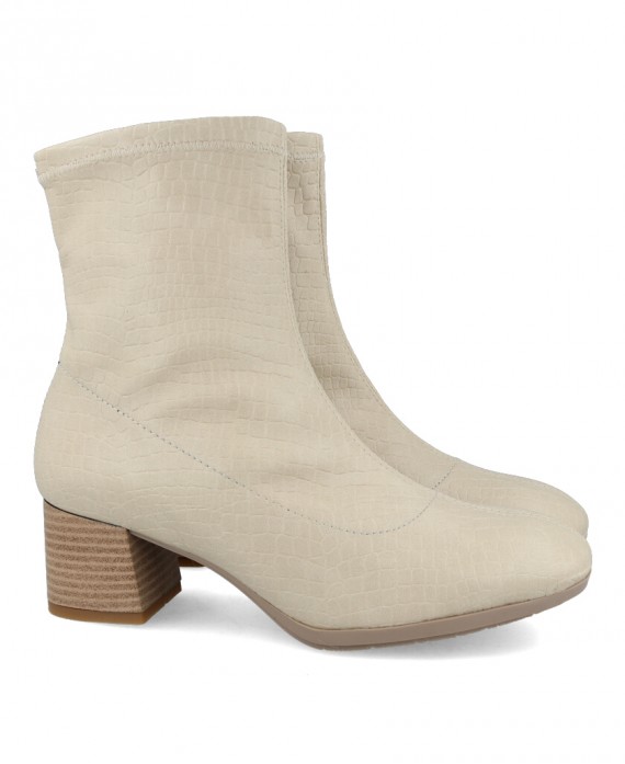 Andares beige coconut effect ankle boots 302483