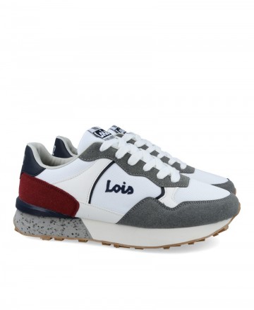 Lois 64242 White retro style sneakers