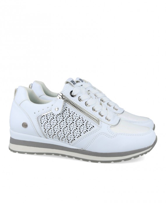XTI 141193 Women's white die-cut sneakers