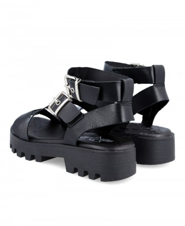 black sandals