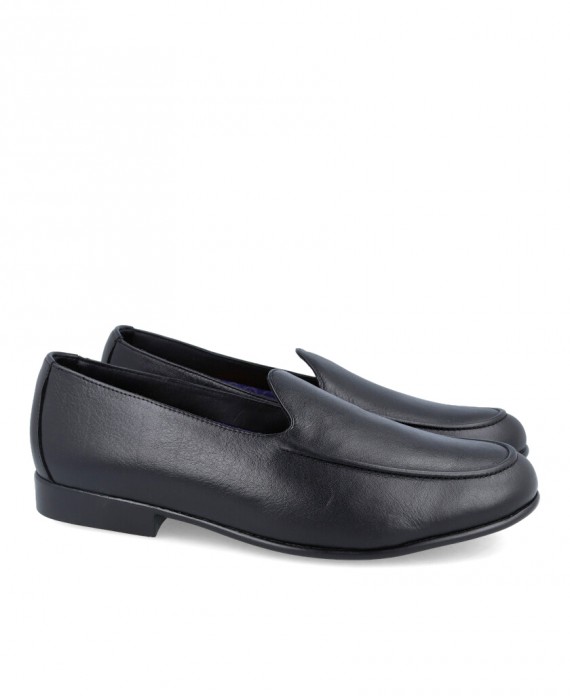 Piero Masetti 701 Men's black leather loafers