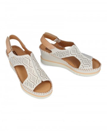 sandalias blancas plataforma