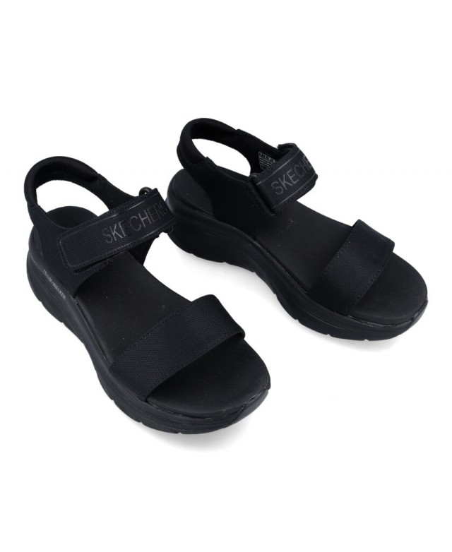 Skechers black and white sandals sale