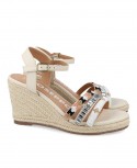Gioseppo Bacoor 69197-P White wedge sandals