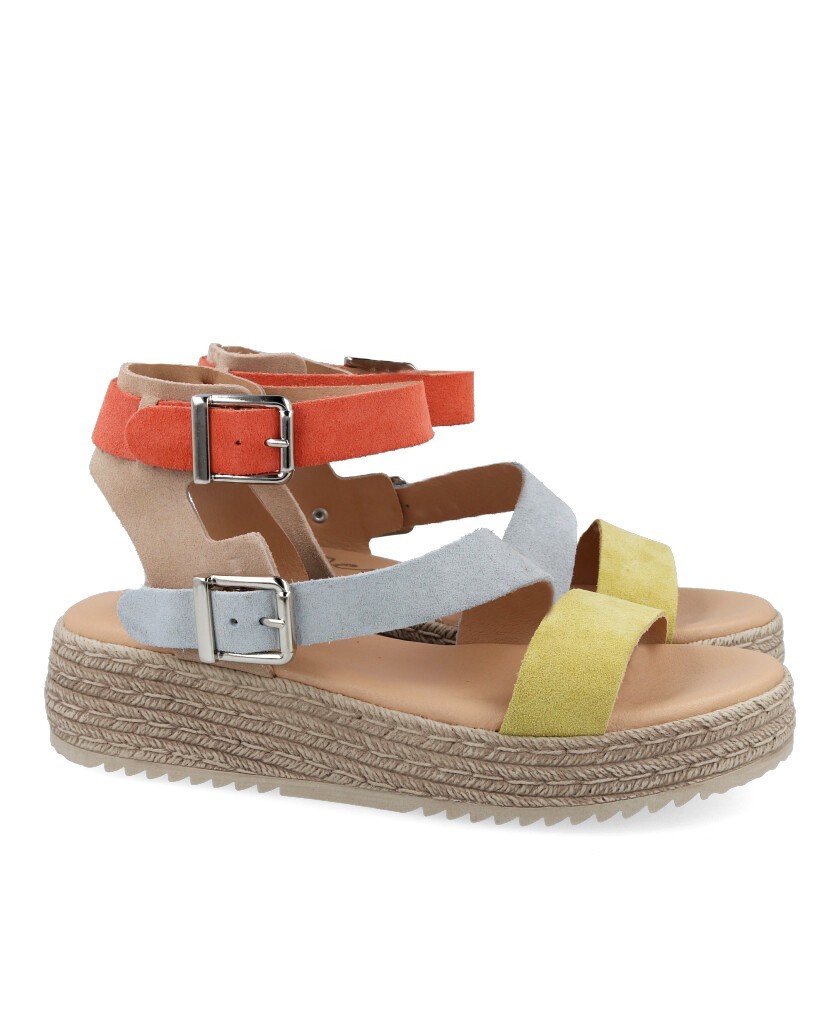 Sandalias con cuña multicolores Andares 882730