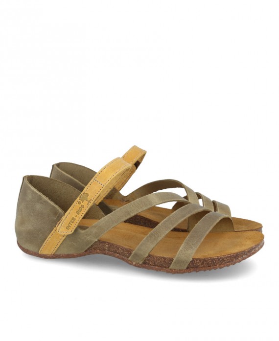 Interbios 4476 Women's flat leather sandal