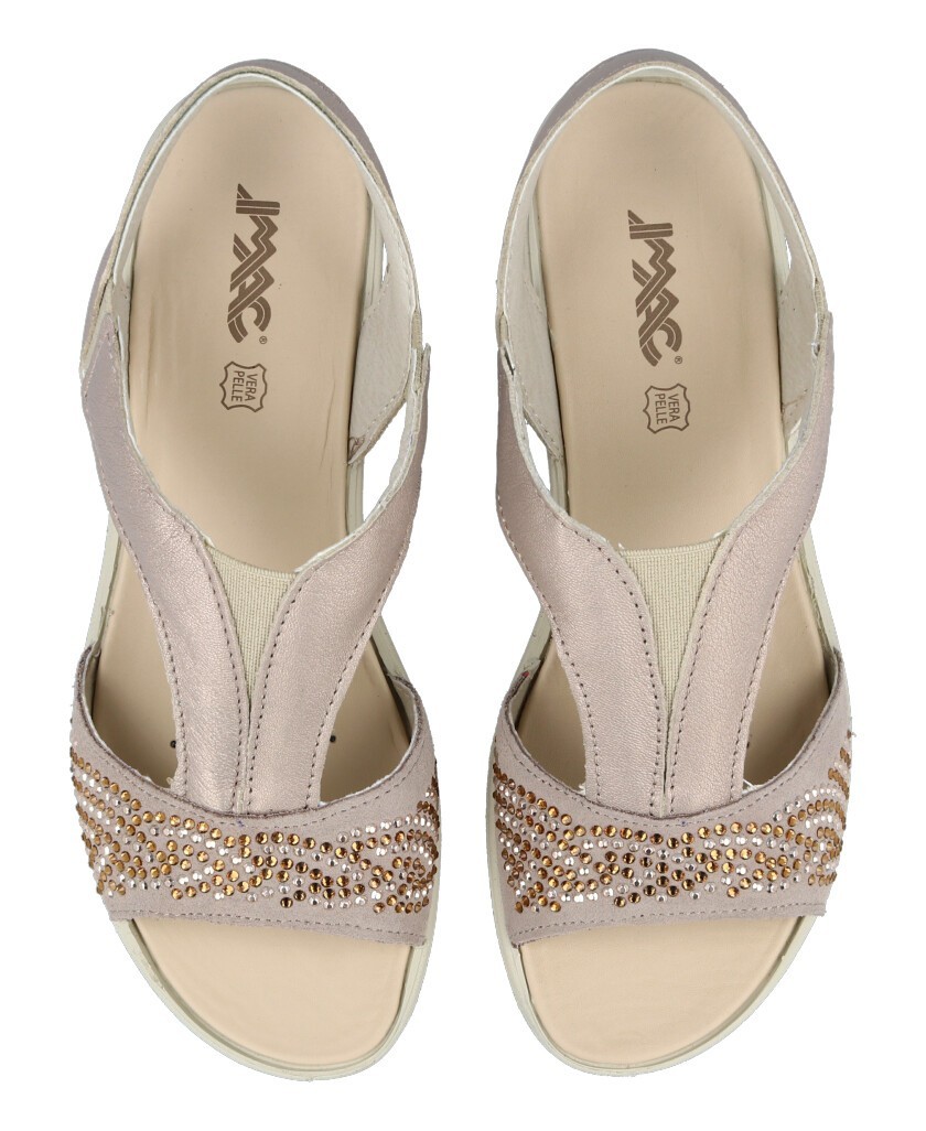 sandalias beige