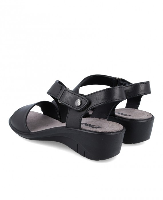 black wedge sandals