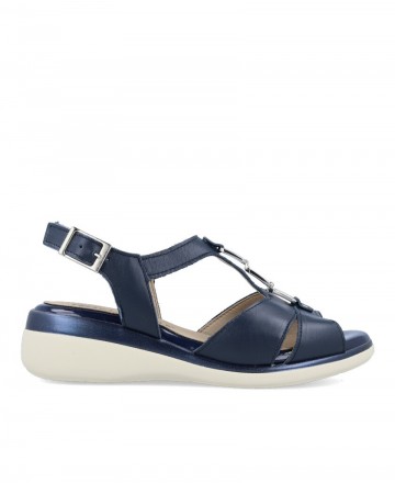 Pitillos 5013 Women's blue wedge sandals