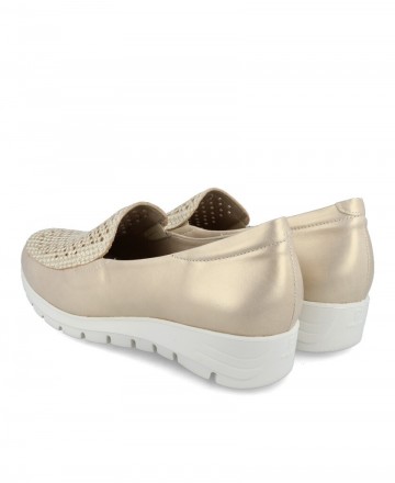 mocasines beige