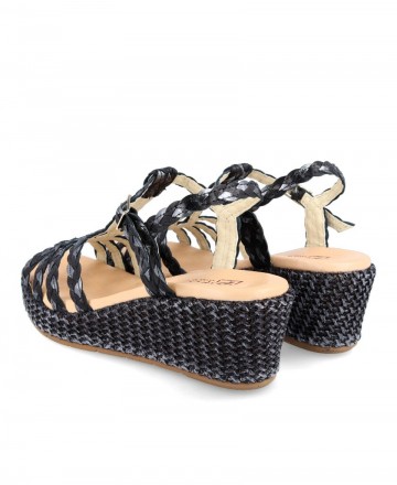 sandalias negras altas